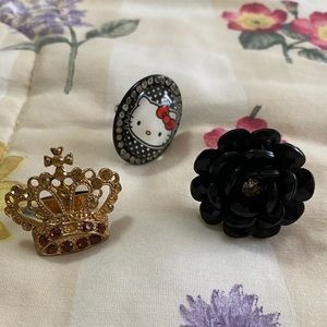 3 Ring Bundle (Hello Kitty, etc.)